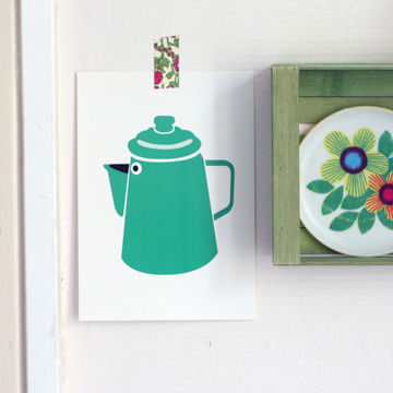 Des cartes postales vintage pour un esprit broc' dans la cuisine