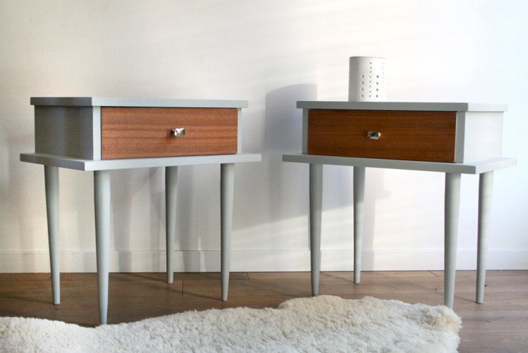 Tables de chevets jumelles rénovées